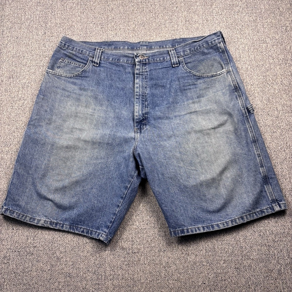 Wrangler Shorts Blue Carpenter Cargo Pocket Denim Classic Casual Work Mens 42